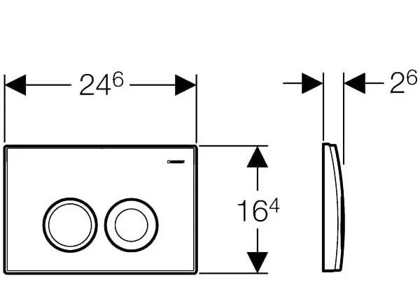 Клавиша Geberit Delta Type 21 115.125.11.1, белая - Gidratop.ru изображение