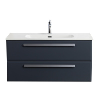 ECO-CER-N База под раковину подвесная с двумя выкатными ящиками, Grafito, 1000x457x500, ECO-CER-N-1000-2C-SO-GR-P - Gidratop.ru изображение