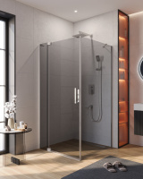 Душевой уголок CEZARES SLIDER-AH-1-100-90/100-GRIGIO-Cr - Gidratop.ru изображение