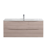 MARINO-CER-N База под раковину подвесная с двумя выкатными ящиками, Rovere Grigio, 1196x460x500, MARINO-CER-N-1200-2C-SO-RG-P - Gidratop.ru изображение