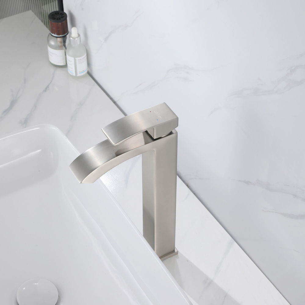 Смеситель ABBER Wasserfall AF8611SP для накладной раковины, сатин - Gidratop.ru изображение