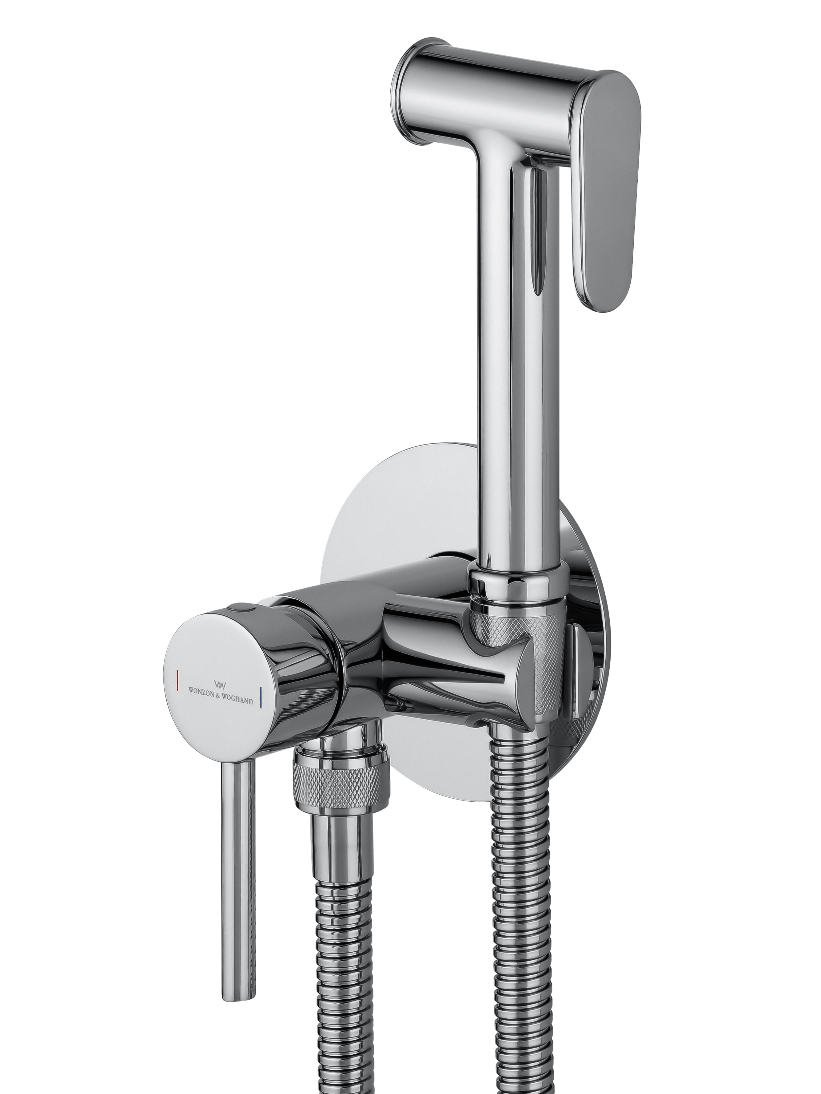 Смеситель с гигиеническим душем встраиваемый WONZON & WOGHAND STICK, Хром (WW-88829902-CR) - Gidratop.ru изображение