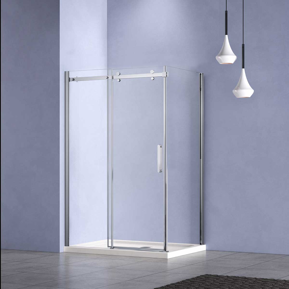 Душевой уголок Como-N VSR-4CN8013CL, 1300*800, хром, стекло прозрачное - Gidratop.ru изображение