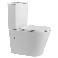 Унитаз ABBER Bequem AC1112 компакт белый, безободковый - Gidratop.ru изображение