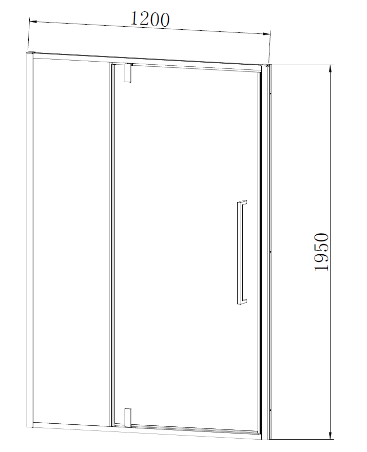 Душевая дверь Slim-N VDP-4SN120CL, хром, стекло прозрачное - Gidratop.ru изображение