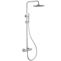 Душевая стойка ABBER Wasser Kreis AF8160L с термостатом без излива, хром - Gidratop.ru изображение