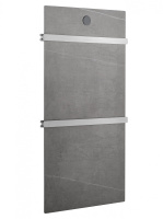 Полотенцесушитель электрический с каменной плитой Серый мрамор WONZON & WOGHAND STUTTGART, Брашированный никель (WW-A502-BR)