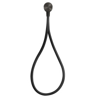 Gessi Hi-Fi душевой магнитные комплект, состоящий из вывода воды, держателя, Darkflex шланга 1,50 м и лейки, цвет: Black Metal Brushed PVD - Gidratop.ru изображение