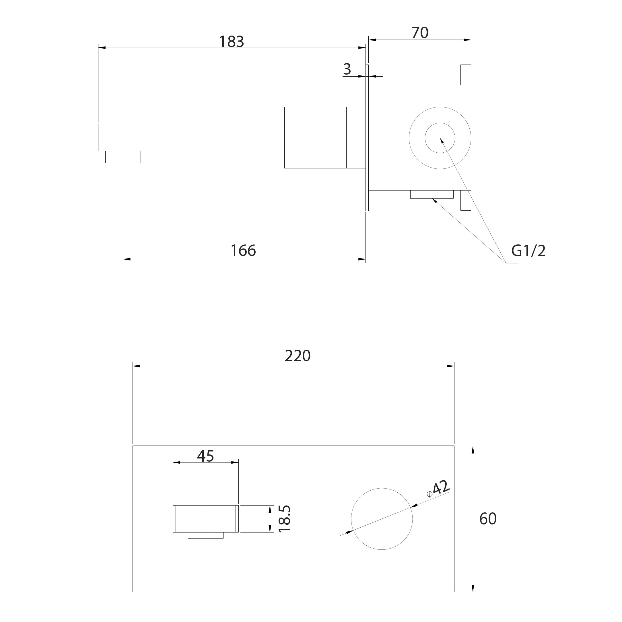 Смеситель ABBER Rund AF8712NG для раковины скрытого монтажа, никель - Gidratop.ru изображение