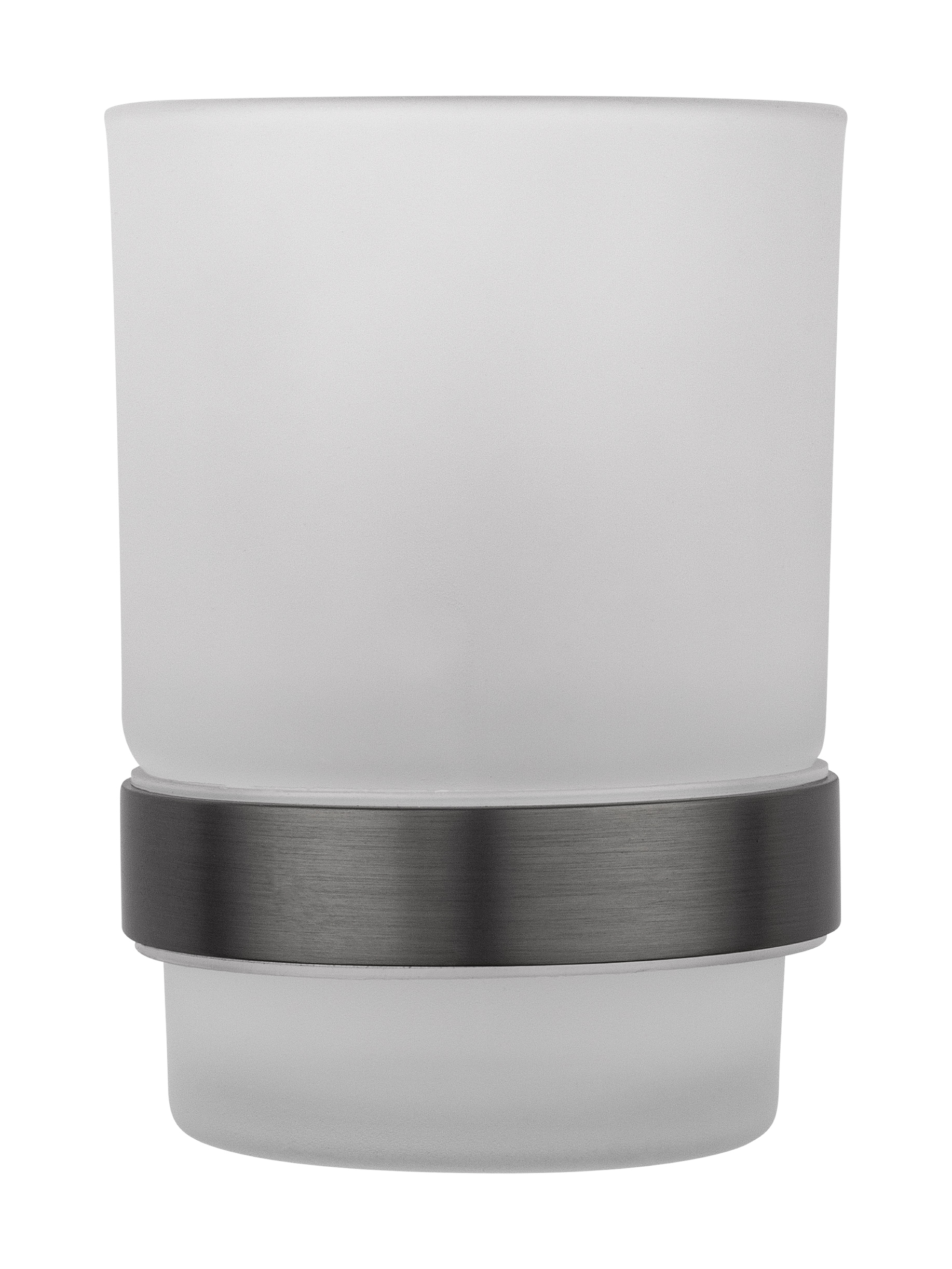 Стакан для зубных щеток с держателем WONZON & WOGHAND GRAFFITY, Темный графит (WW-9321-BGM) - Gidratop.ru изображение