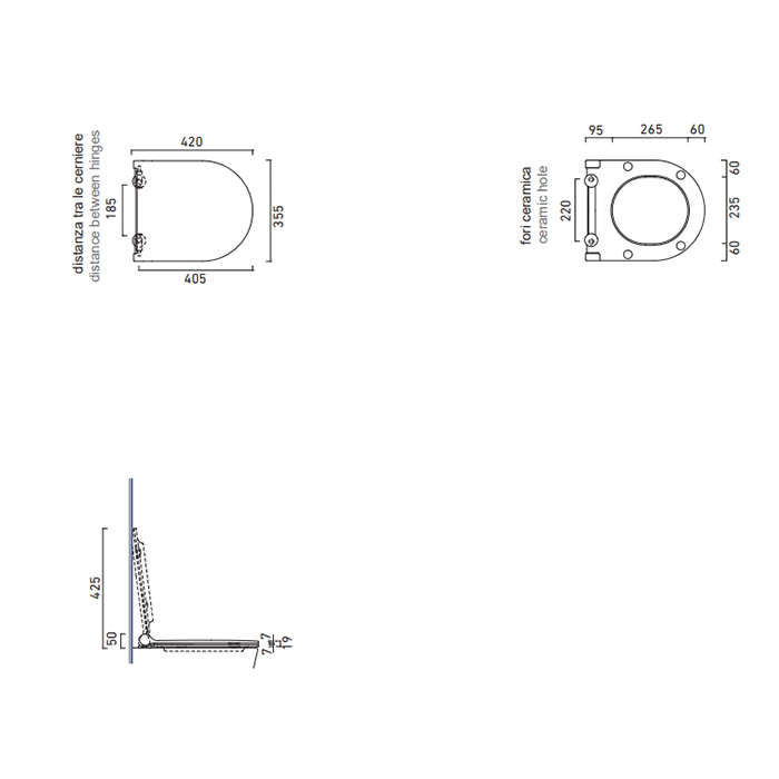 Catalano Zero Сиденье для унитаза 46см с микролифтом, тонкое, цвет белый глянцевый - Gidratop.ru изображение