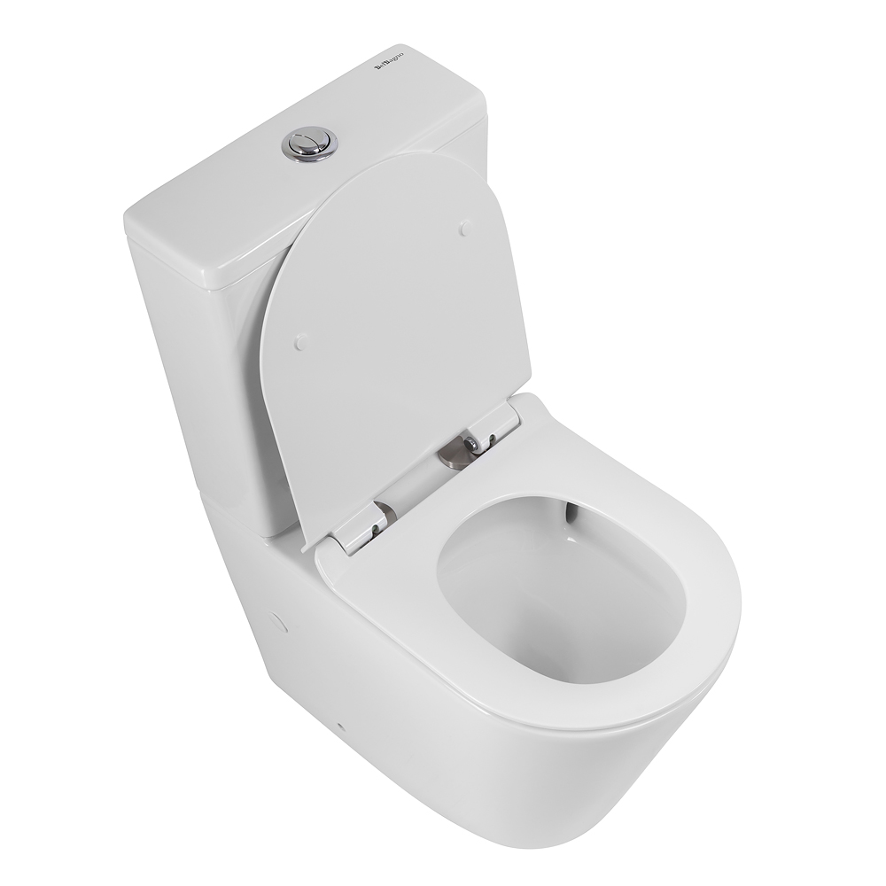 Унитаз-компакт безободковый со смывом TORNADO BelBagno FLAY-TOR BB2149CP-TOR/BB2149T/BB2111SC - Gidratop.ru изображение