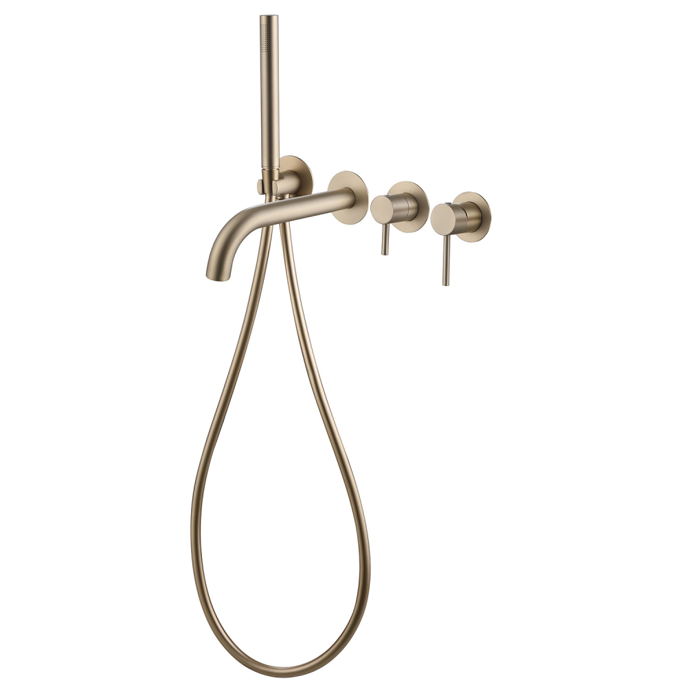 Смеситель ABBER Wasser Kreis AF8130G для ванны скрытого монтажа, золото матовое - Gidratop.ru изображение