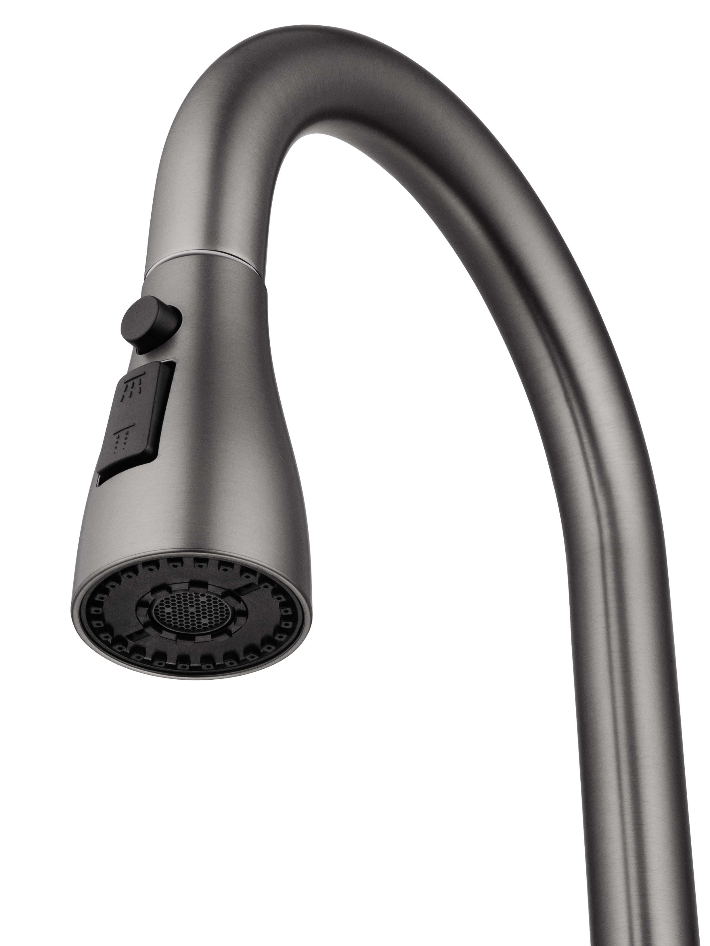 Смеситель для кухни с выдвижным изливом WONZON & WOGHAND, Темный графит (WW-121E201B-BGG) - Gidratop.ru изображение