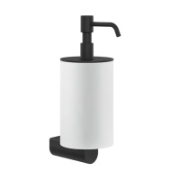 GESSI Rilievo дозатор для жидкого мыла настенный, цвет: nero XL - Gidratop.ru изображение