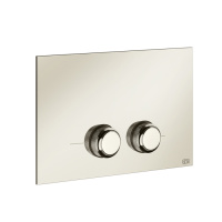 GESSI VENTI20 клавиша смыва для унитаза двойная, для инсталляций Geberit Sigma8 и Sigma12, цвет Nickel PVD - Gidratop.ru изображение