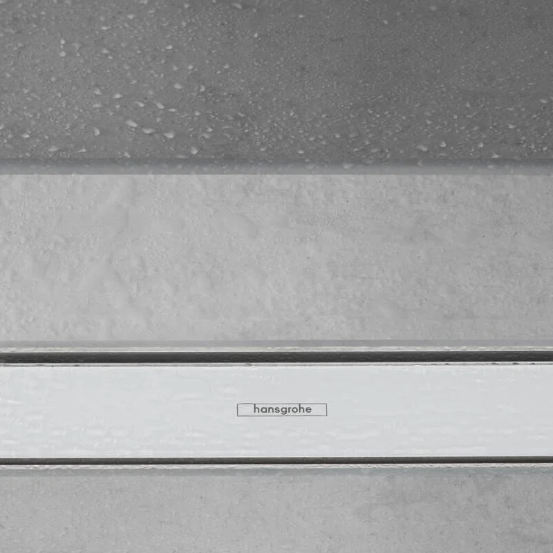 Решетка для дренажного канала Hansgrohe RainDrain Match, 60 см, белое стекло, 56036450 - Gidratop.ru изображение