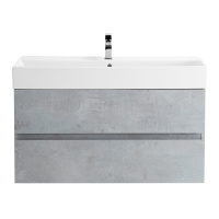 MOLVENO 46 База под раковину подвесная с двумя выкатными ящиками, Beton, 1000x460x500, MOLVENO 46-100-2C-SO-BET - Gidratop.ru изображение