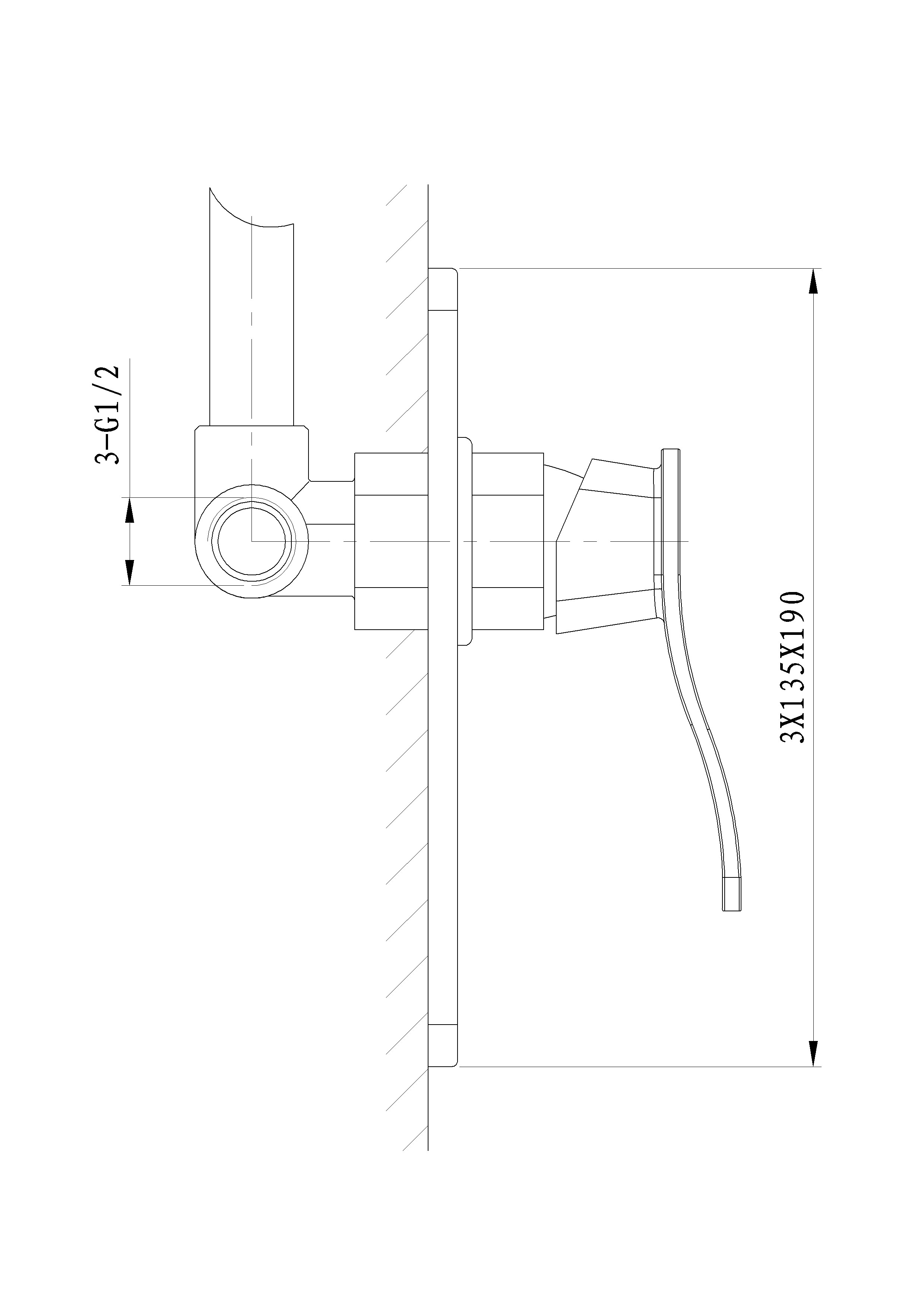 Смеситель для душа встраиваемый WONZON & WOGHAND NAVIA, Хром (WW-184700-CR) - Gidratop.ru изображение