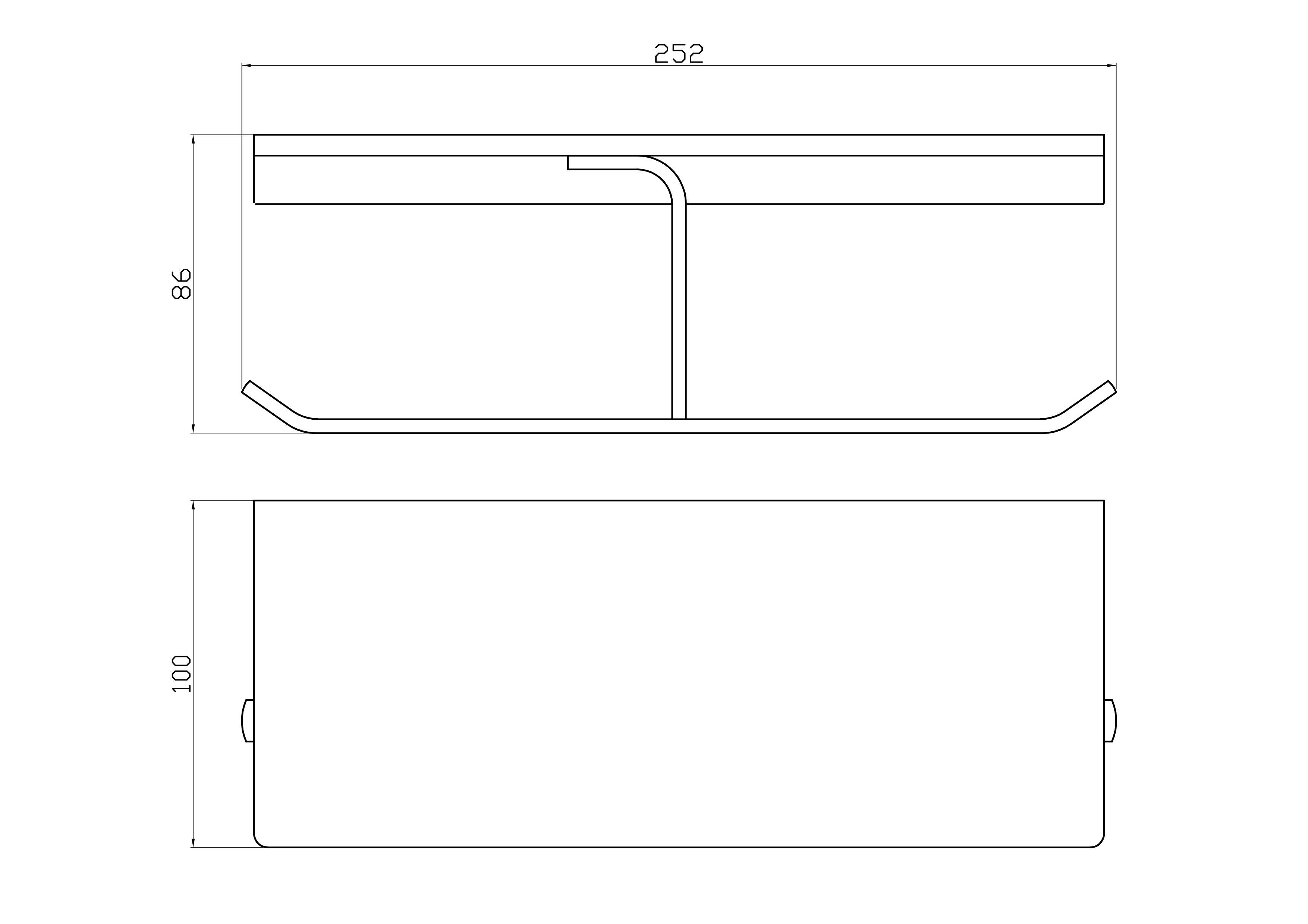 Двойной держатель для туалетной бумаги с полкой WONZON & WOGHAND ECLIPSE, Хром (WW-9156) - Gidratop.ru изображение