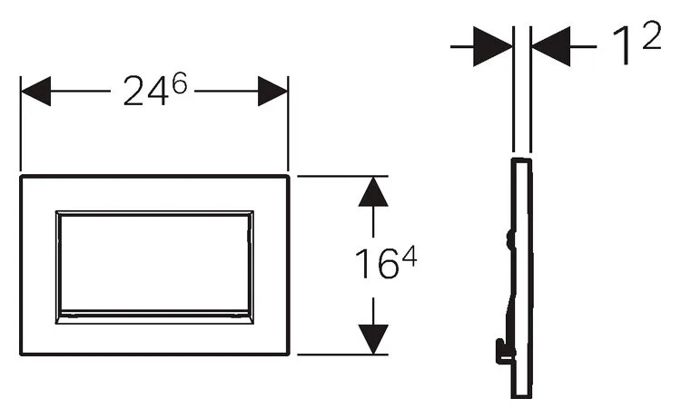 Клавиша Geberit Sigma Type 30 115.883.KL.1, пластик, белый/хром матовый - Gidratop.ru изображение