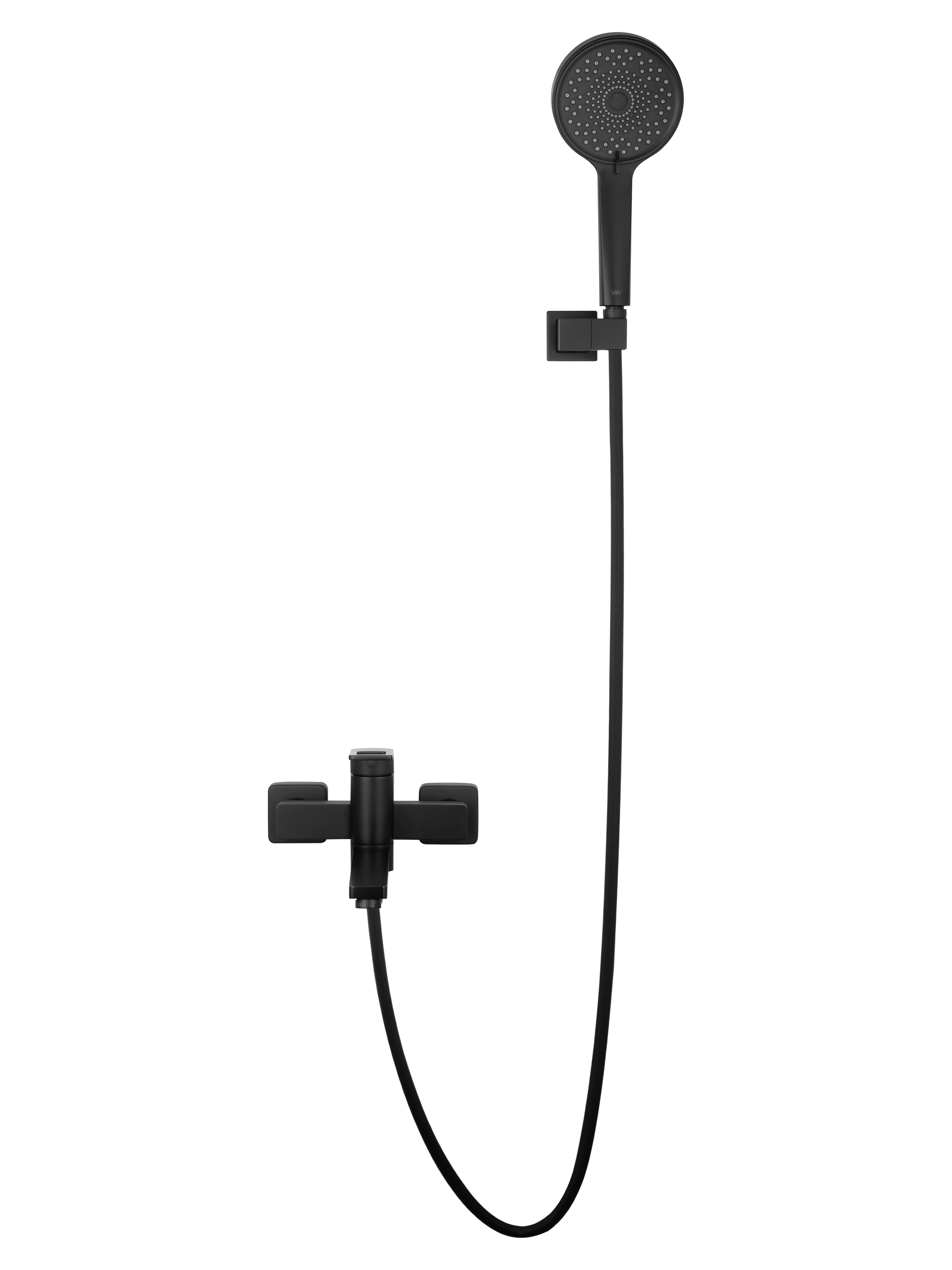 Смеситель для ванны с душем WONZON & WOGHAND FRAME, Черный матовый (WW-88639010-MB) - Gidratop.ru изображение