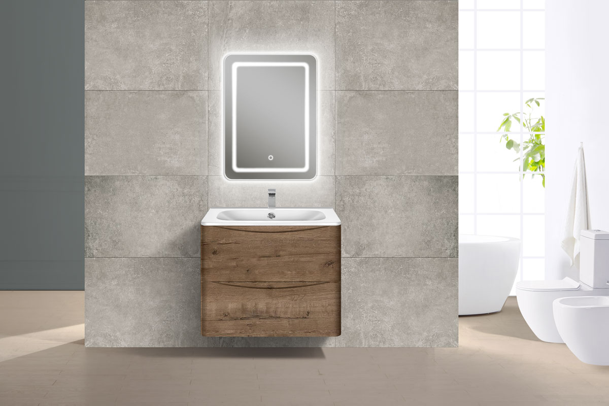 База под раковину Paola 600 подвесная, 2 выкатных ящика soft close, V.Oak - Gidratop.ru изображение