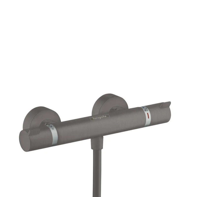 Смеситель для душа Hansgrohe Ecostat Comfort, термостатический, хром черный шлифованный, 13116340 - Gidratop.ru изображение