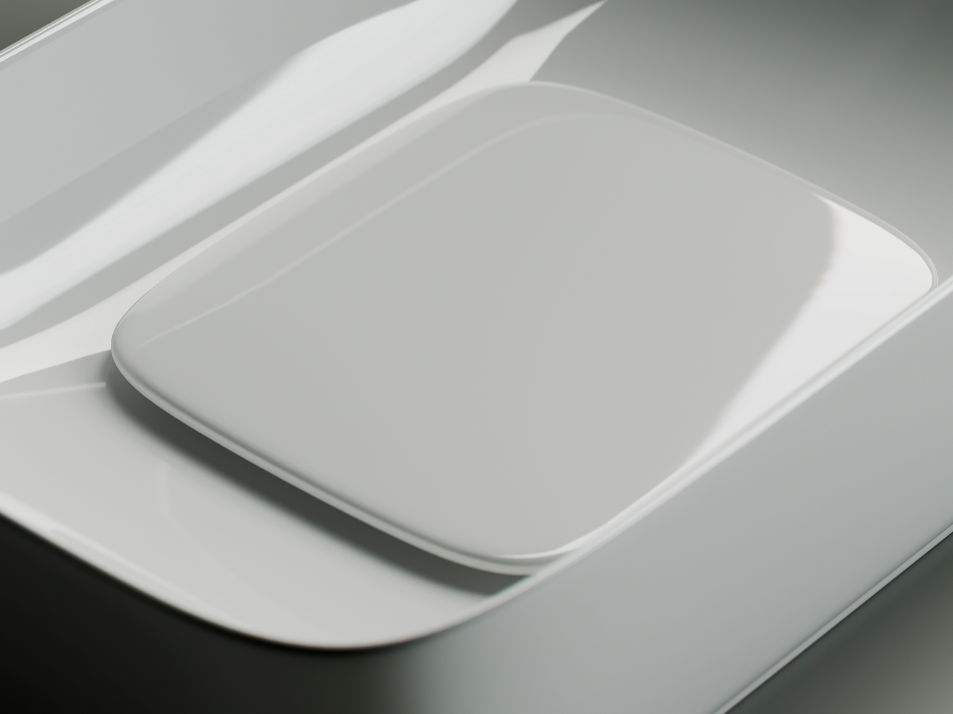 Умывальник чаша накладная прямоугольная с керамической накладкой на сливное отверстие Element 600x375x145мм - Gidratop.ru изображение