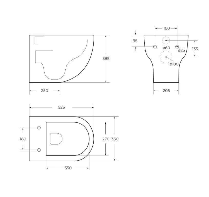 Унитаз подвесной безободковый BelBagno ONDA BB066CHR/BB870SC - Gidratop.ru изображение