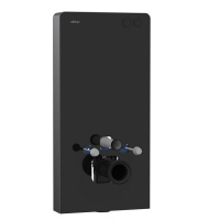 Инсталляционный модуль внешнего монтажа ABBER AC0107MB для подвесного унитаза, черный - Gidratop.ru изображение