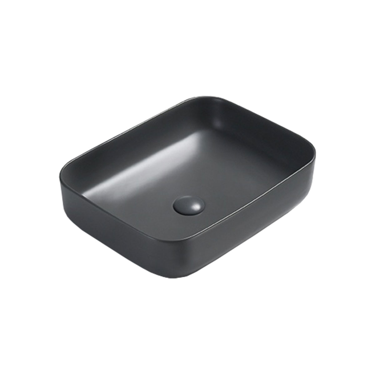 Раковина керамическая Vincea VBS-105MA, 500*390*130, накладная, цвет антрацит матовый - Gidratop.ru изображение