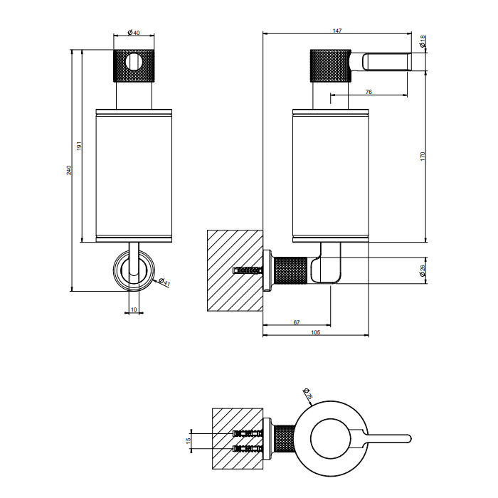 GESSI INCISO дозатор для жидкого мыла настенный, цвет: черный/хром - Gidratop.ru изображение