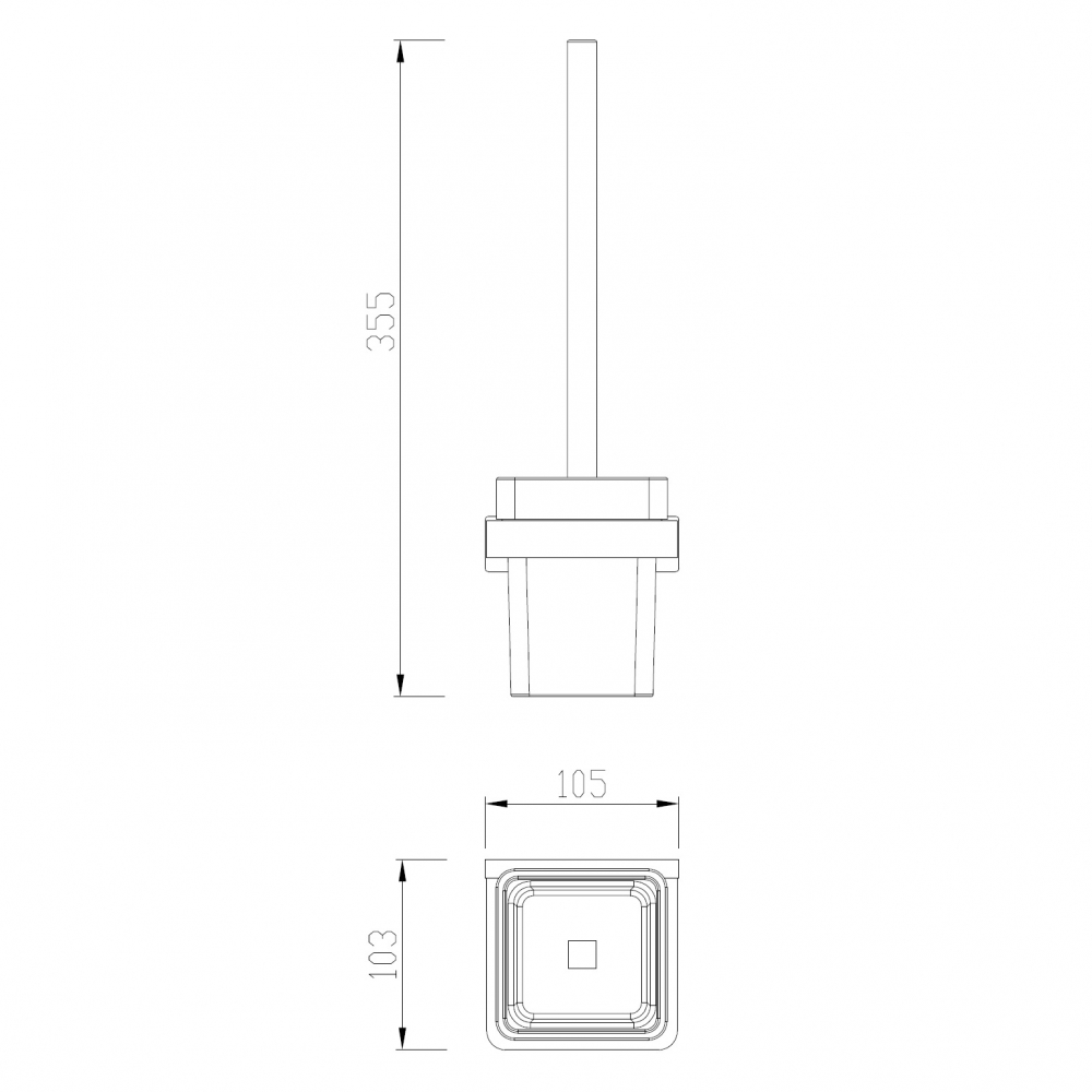 Щетка для туалета ABBER Westen AA1732B черная матовая - Gidratop.ru изображение