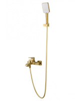 Смеситель для ванны с душем WONZON & WOGHAND FLEX, Брашированное золото (WW-88037072-BG) - Gidratop.ru изображение