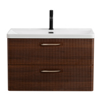 DUE База под раковину подвесная с двумя выкатными ящиками, Noce, 800x422x500, DUE-800-2C-SO-NOCE-P - Gidratop.ru изображение