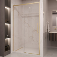 Душевая дверь Stella VDS-1ST120CLG, 1200, брашированное золото, стекло прозрачное - Gidratop.ru изображение