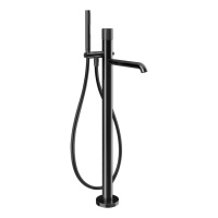 GESSI HABITO RIGATO смеситель для ванны напольный, однорычажный, цвет Black Metal PVD - Gidratop.ru изображение