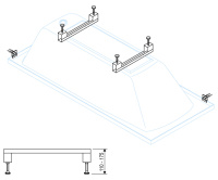 Универсальный комплект ног для прямоугольных акриловых ванн CEZARES LEG-KIT-100 - Gidratop.ru изображение