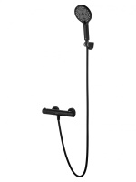 Смеситель для душа с термостатом WONZON & WOGHAND INN 3, Черный матовый (WW-B2065-A-MB) - Gidratop.ru изображение