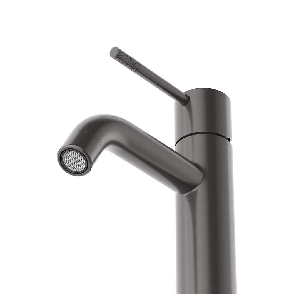 RELAX-LS1-GM Смеситель для раковины однорычажный с донным клапаном, оружейная сталь - Gidratop.ru изображение