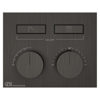 Gessi Hi-Fi термостат для душа, с включением до 2 источников одновременно (внешняя часть), цвет: Black Metal Brushed PVD - Gidratop.ru изображение