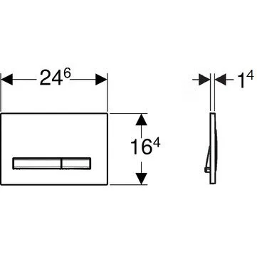 Клавиша Geberit Sigma Type 50 115.670.JV.2, двойной смыв, клавиши - красное золото, панель - под бетон - Gidratop.ru изображение