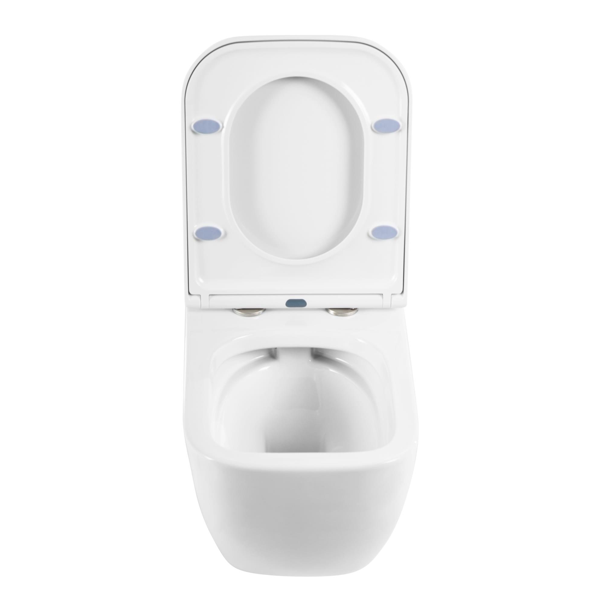 ALPINA Унитаз подвесной безободковый с сиденьем дюропласт soft close, BB10100CHR/SC - Gidratop.ru изображение