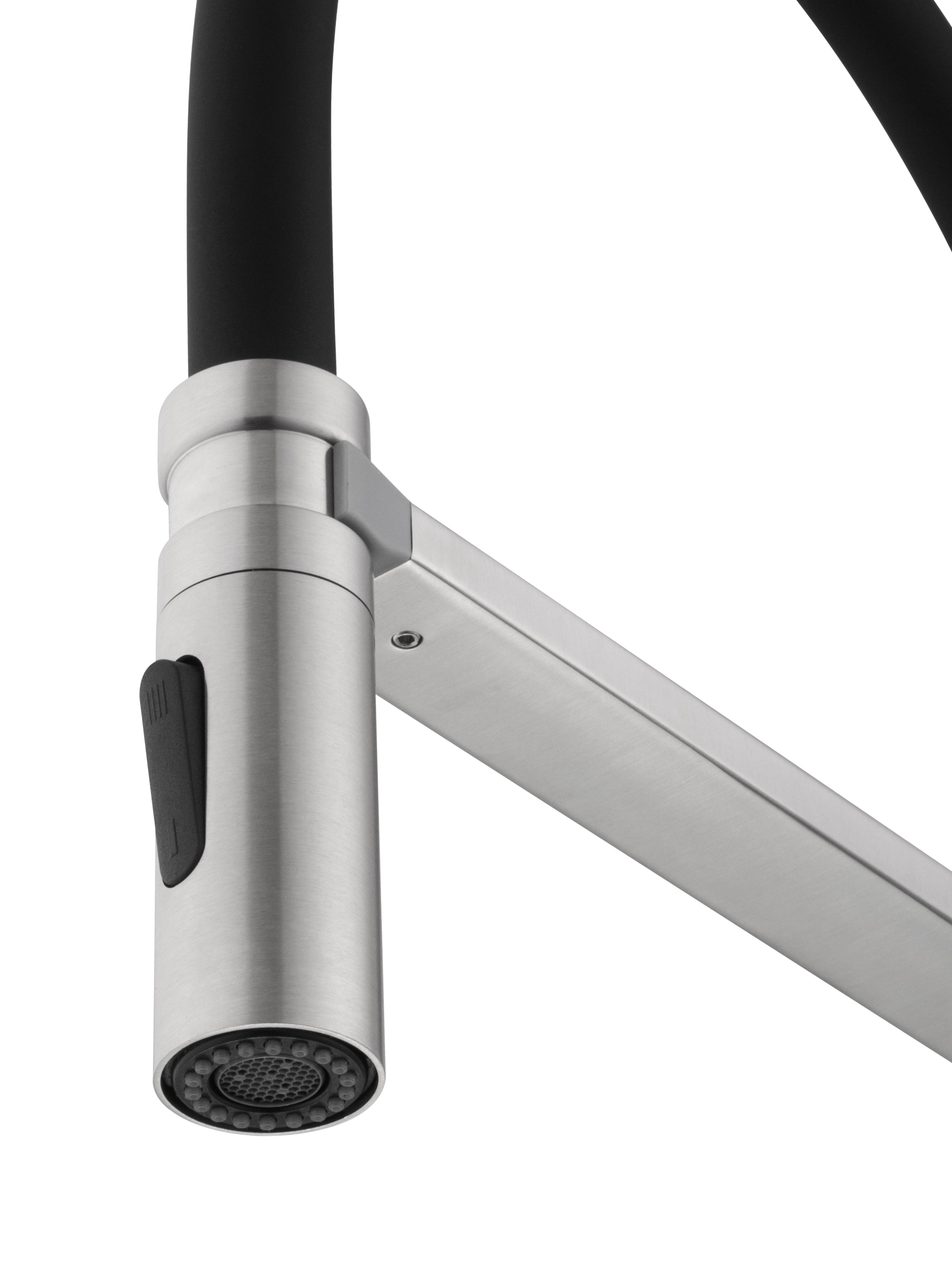 Смеситель для кухни с гибким изливом WONZON & WOGHAND, Брашированный никель (WW-88438003-BN) - Gidratop.ru изображение