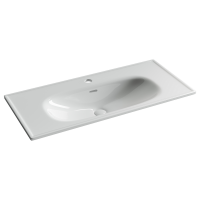 Раковина накладная CERAMICANOVA Sabo с отверстием под смеситель 1000x460x130 белый - Gidratop.ru изображение