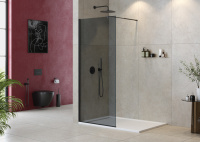 душевая перегородка CEZARES LIBERTA-L-1-100-GR-NERO - Gidratop.ru изображение