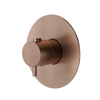 Newform X-STEEL 316 Наружная часть для термостатического смесителя, без запорного вентиля (для 27890) цвет: PVD Brushed copper bronze - Gidratop.ru изображение