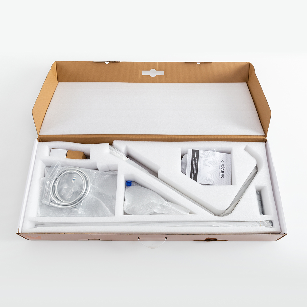 LINER-CVD-01 Душевая стойка со смесителем и изливом, исполнение хром - Gidratop.ru изображение