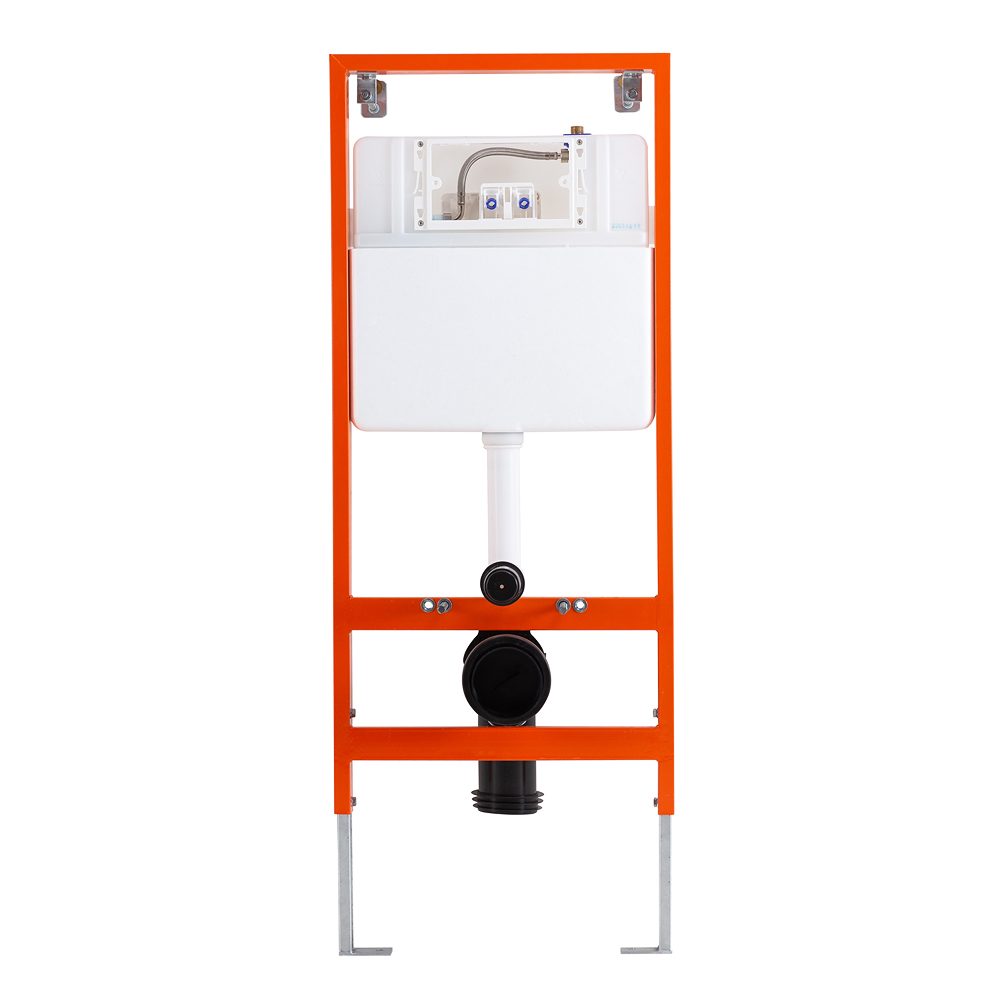 Инсталляция для подвесного унитаза в комплекте с клавишей смыва с прямоугольными кнопками BelBgano BB097SET.Q.CR - Gidratop.ru изображение